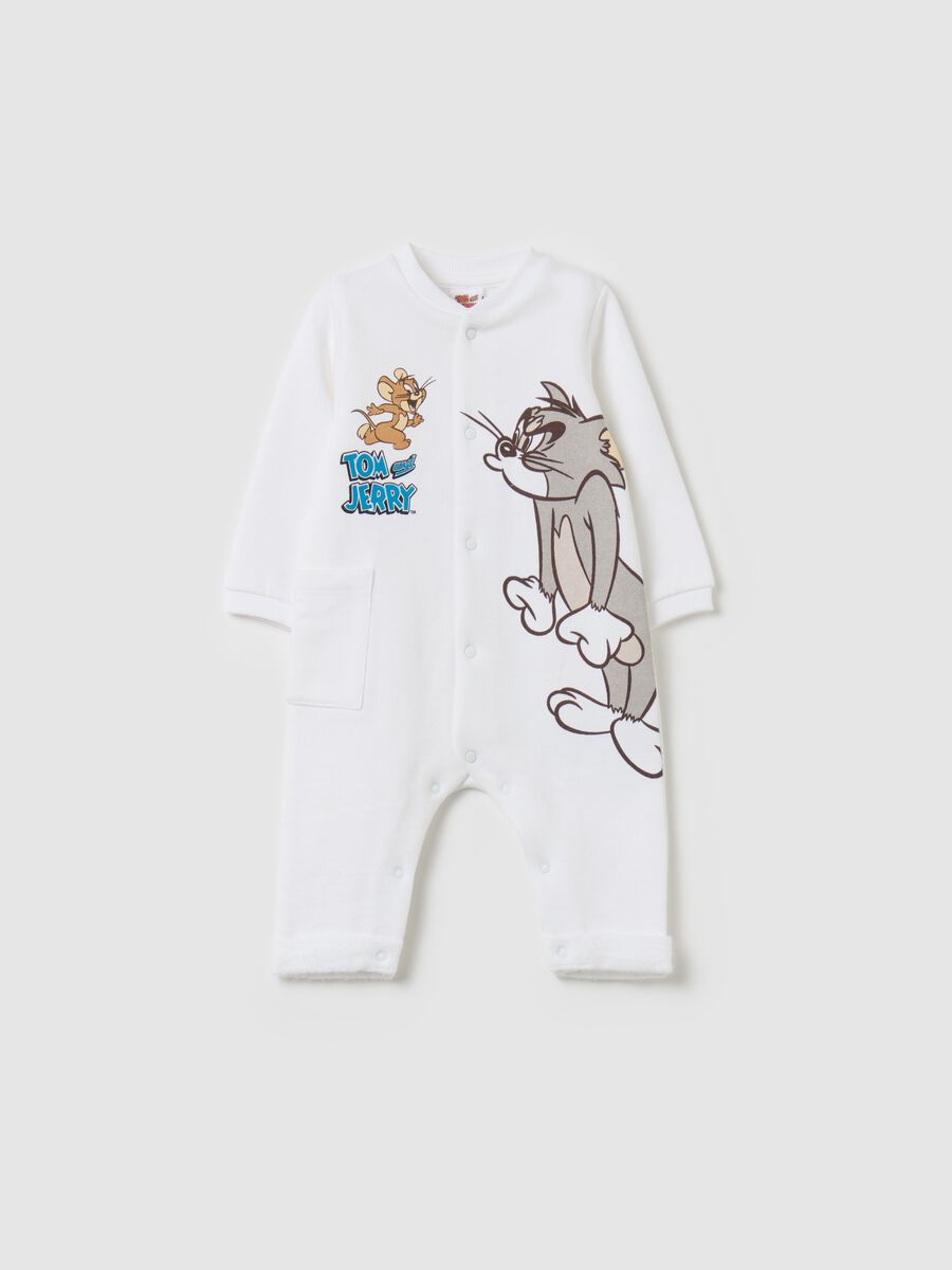 Tutina in cotone bio con stampa Tom & Jerry_0