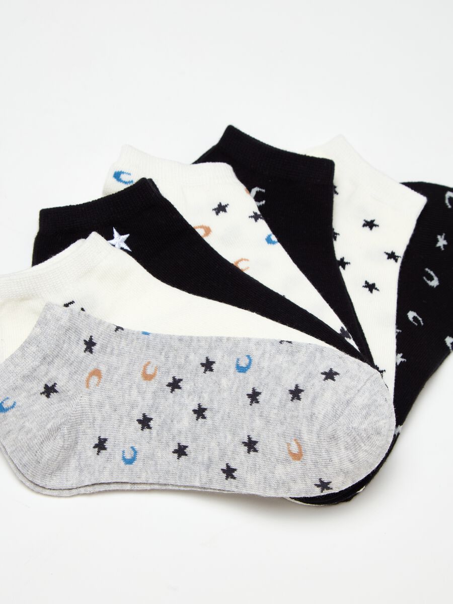 Seven-pair pack shoe liners with stars and moon_1
