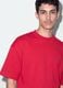 Red crew-neck T-shirt in pure cotton, boxy fit_2