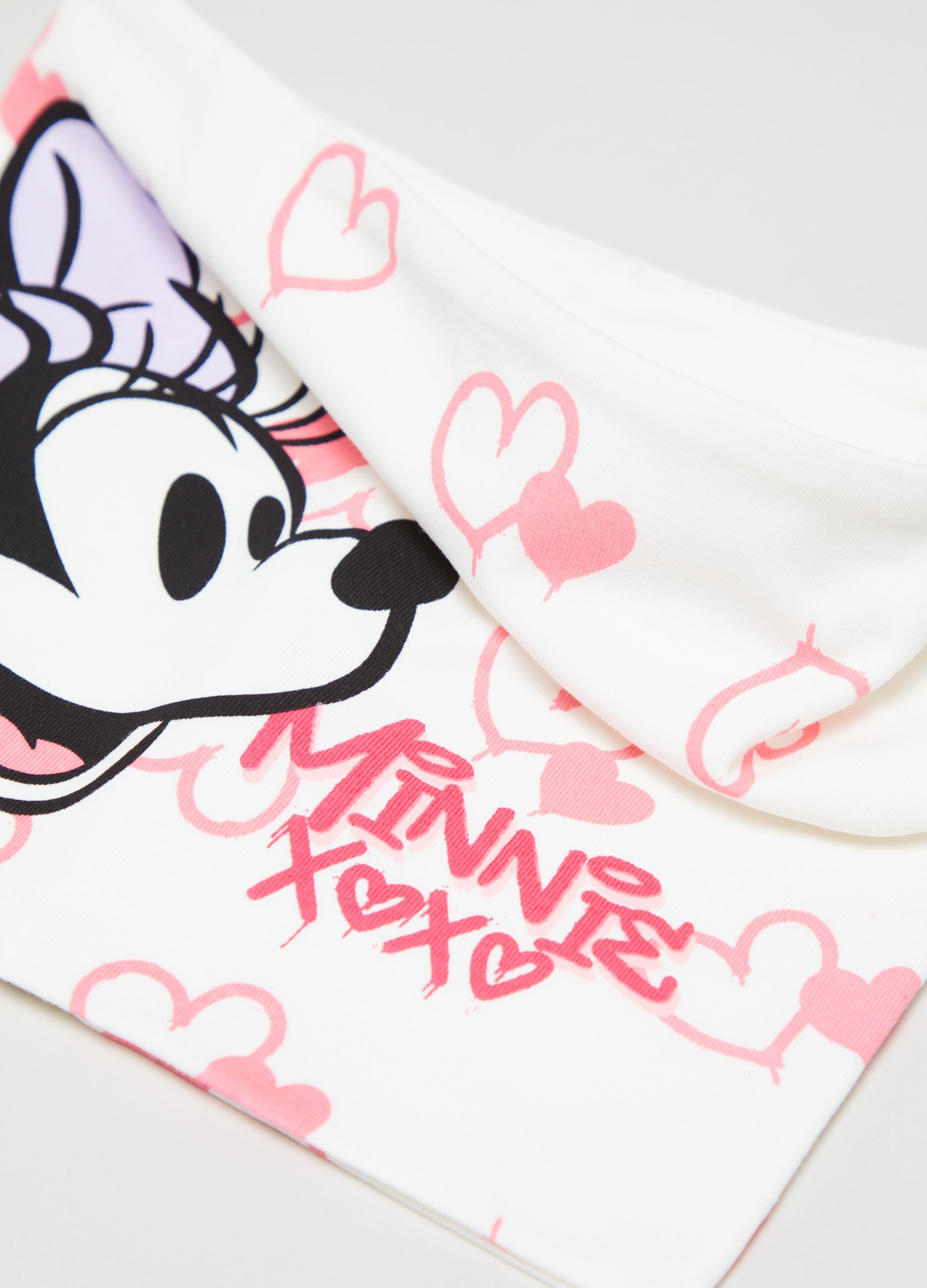 Scaldacollo in jersey con stampa Minnie 