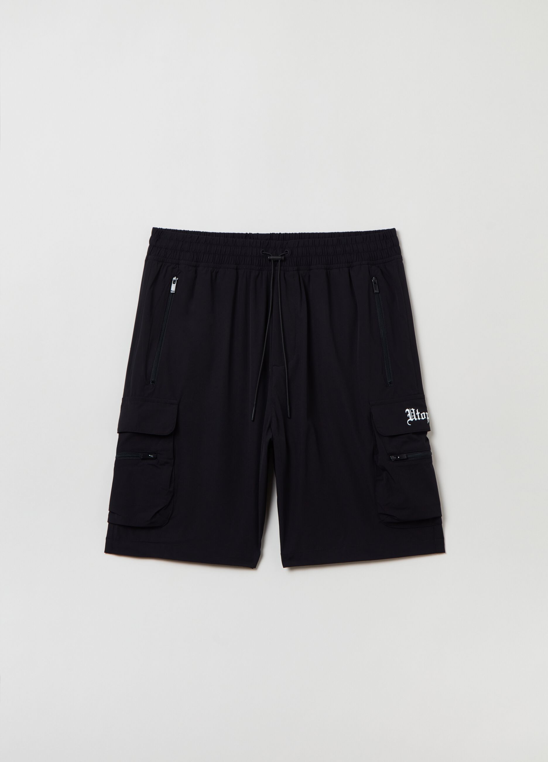Technical Cargo Shorts Black_7
