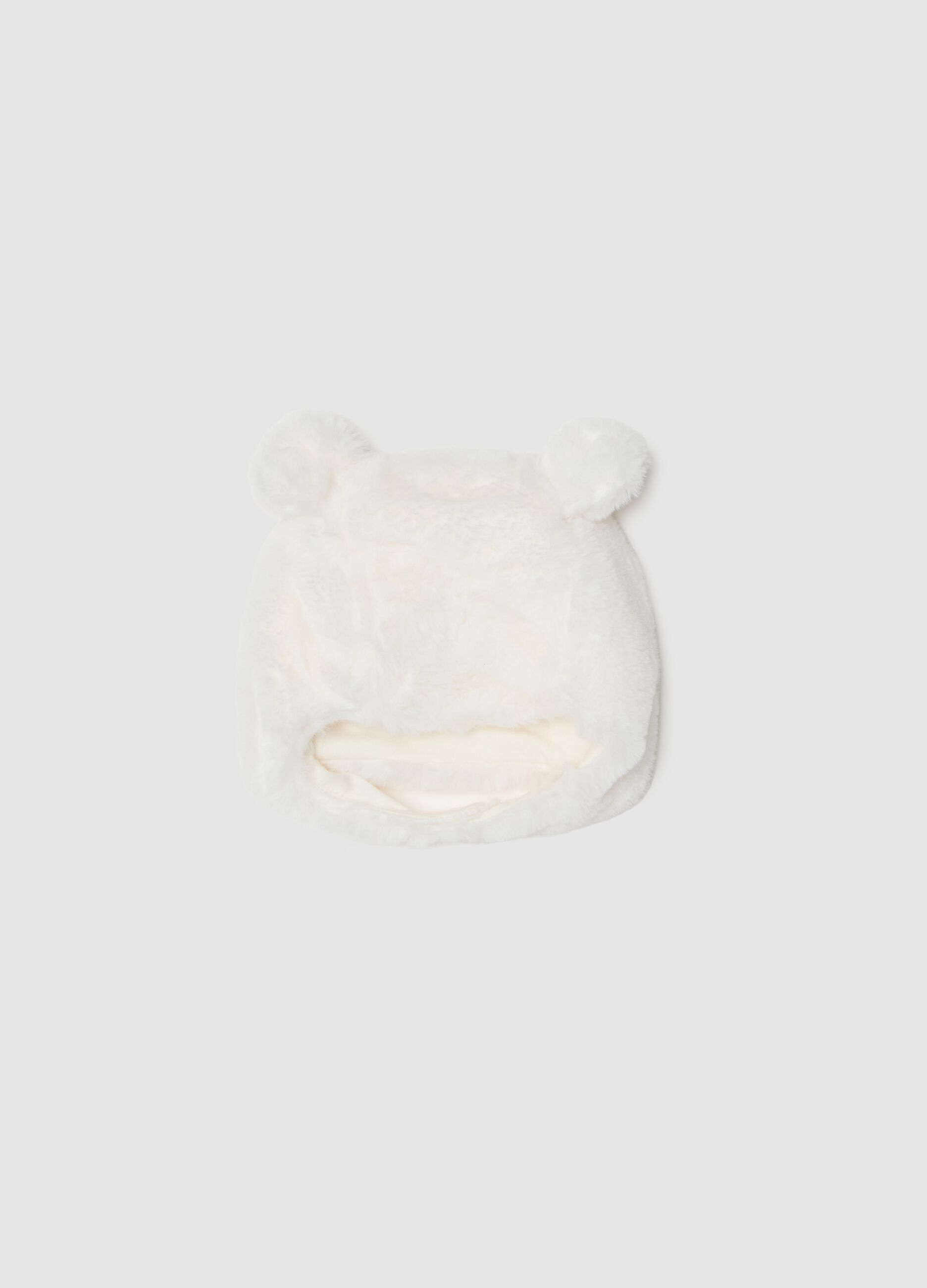 Pink newborn hat with ears