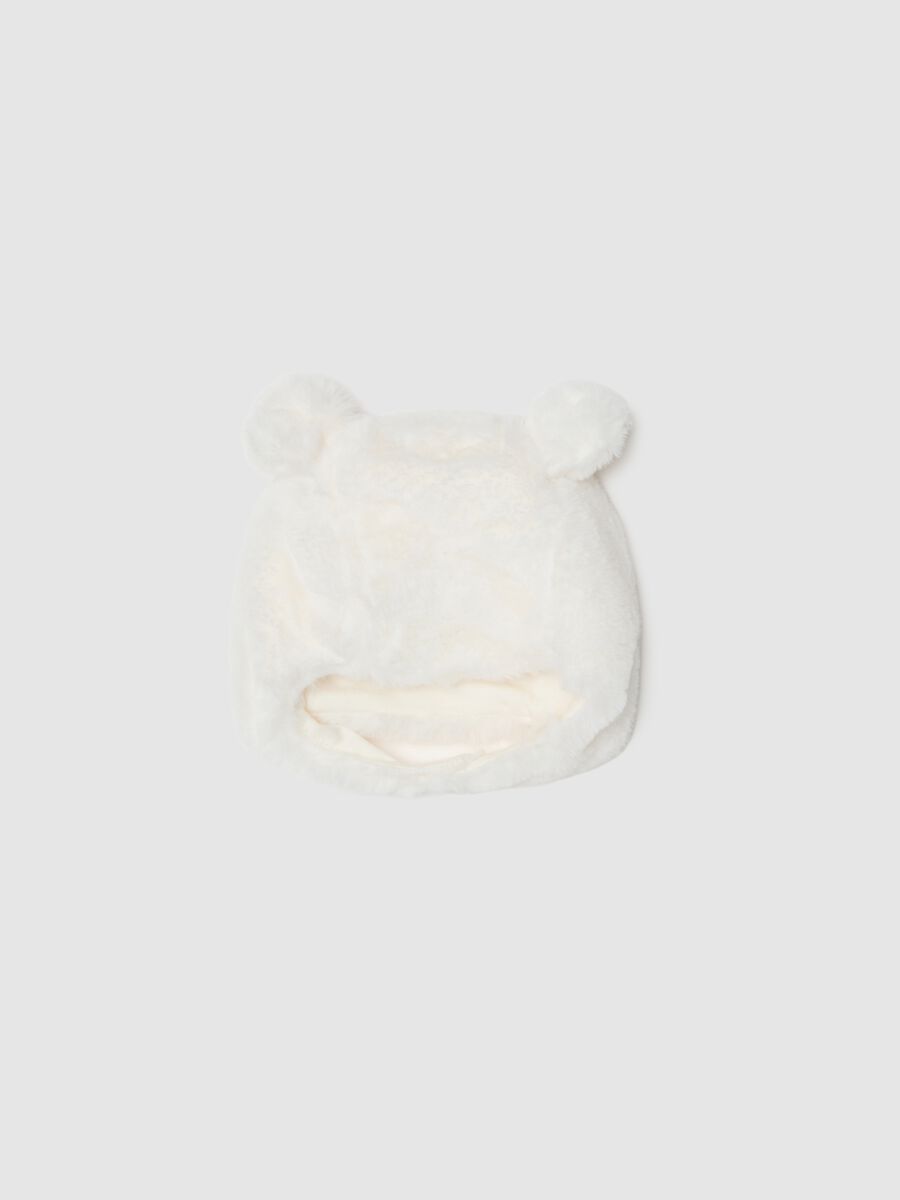 Pink newborn hat with ears_0