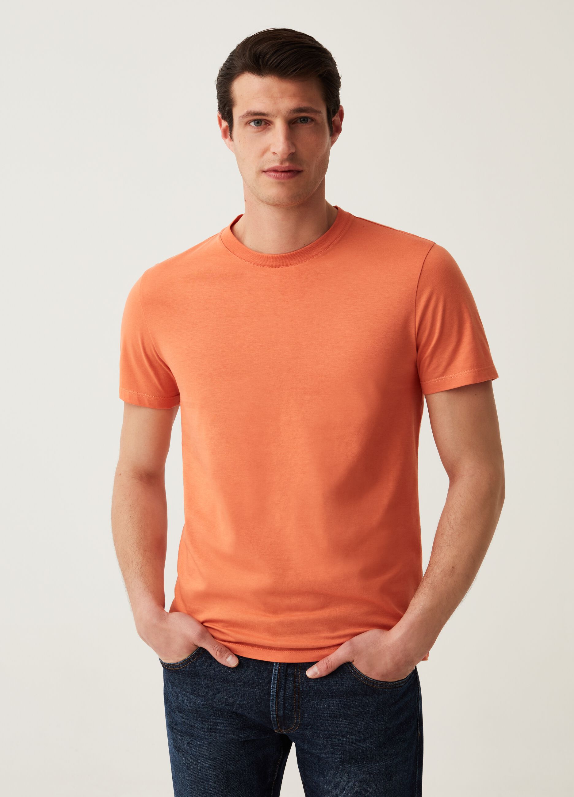 T-shirt OVS Cotone Italiano girocollo_0