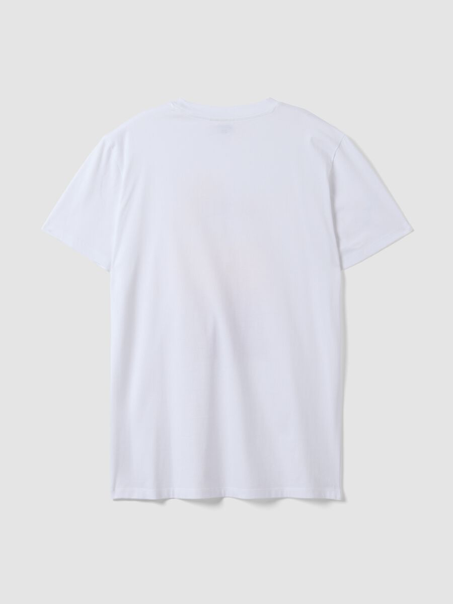 White pure cotton T-shirt with Simpsons print_6