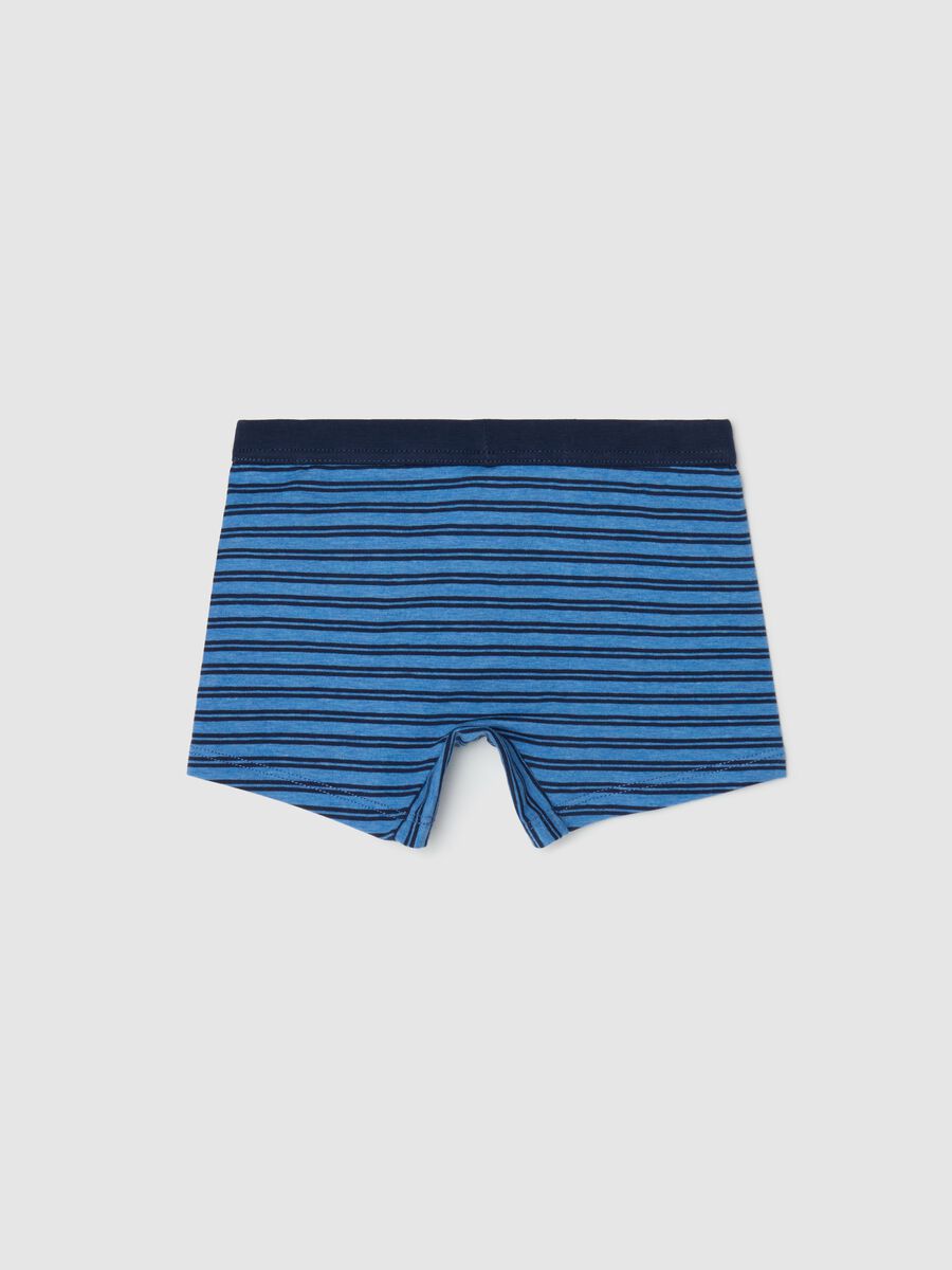 Striped midi boxer shorts in stretch cotton_1