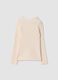White ribbed viscose-blend crew-neck top_1