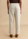 Pantaloni in misto lyocell e lino beige regular fit_2