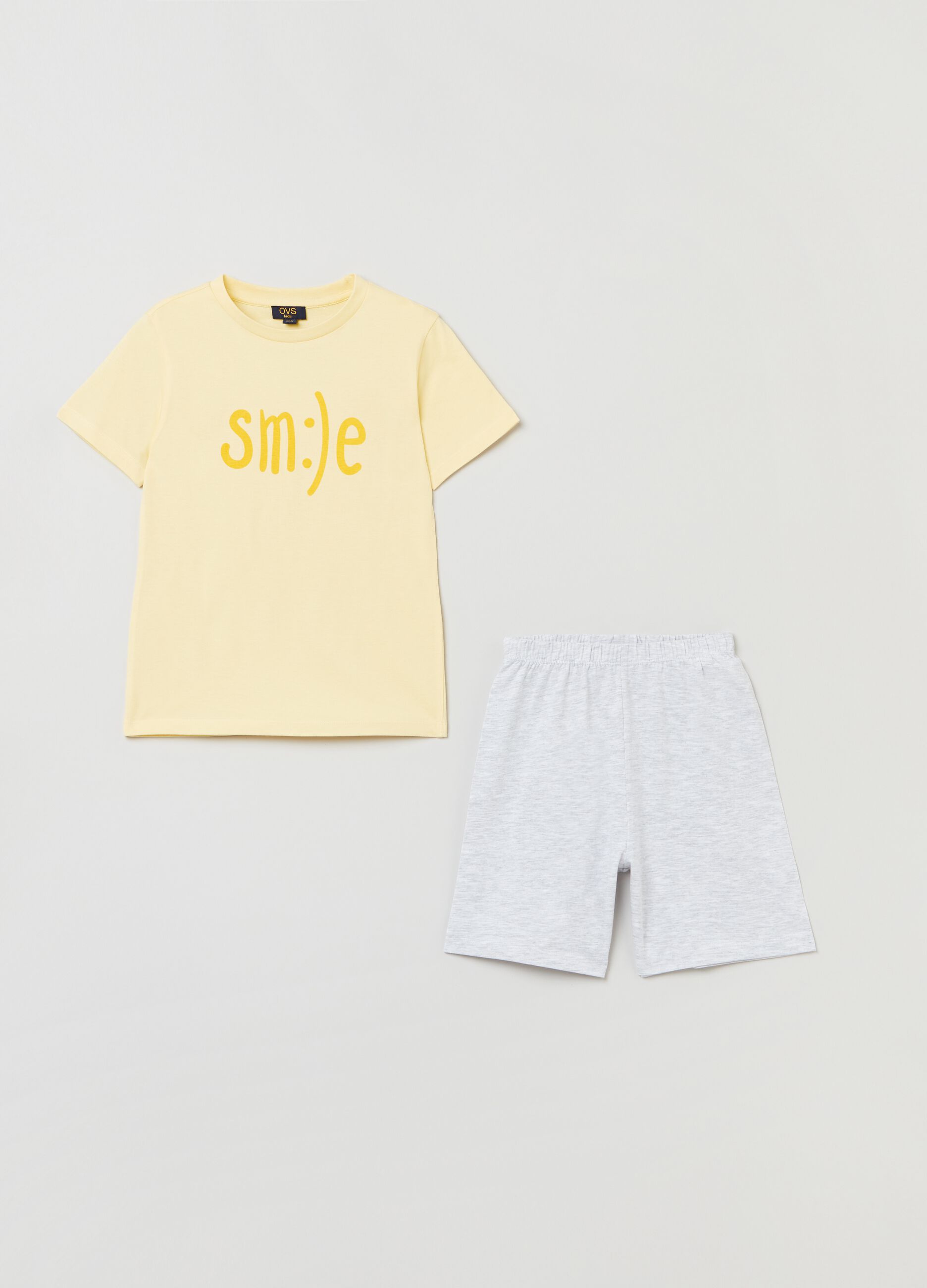 Short pyjamas with smile print