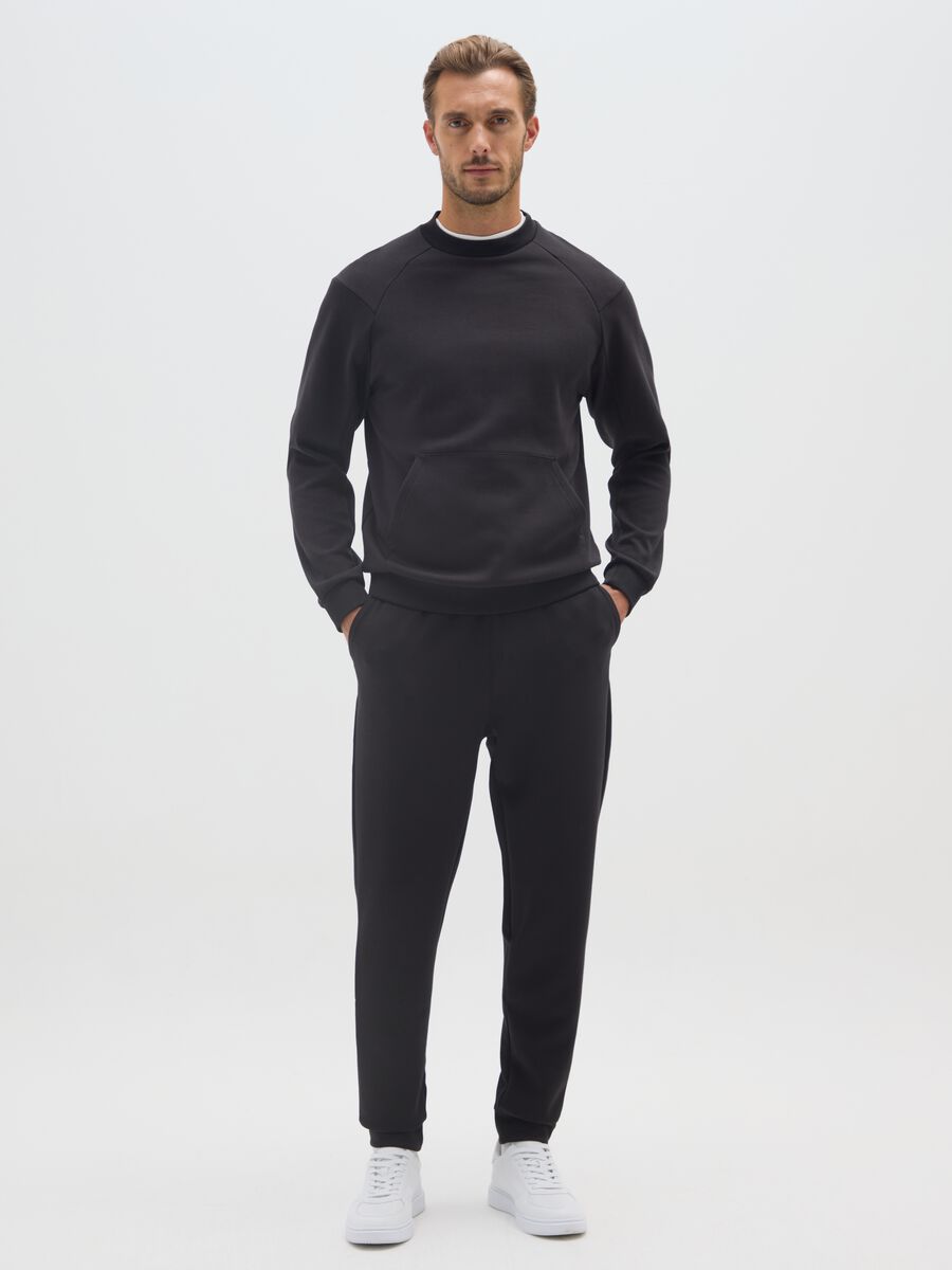 Jogger nero regular fit_0