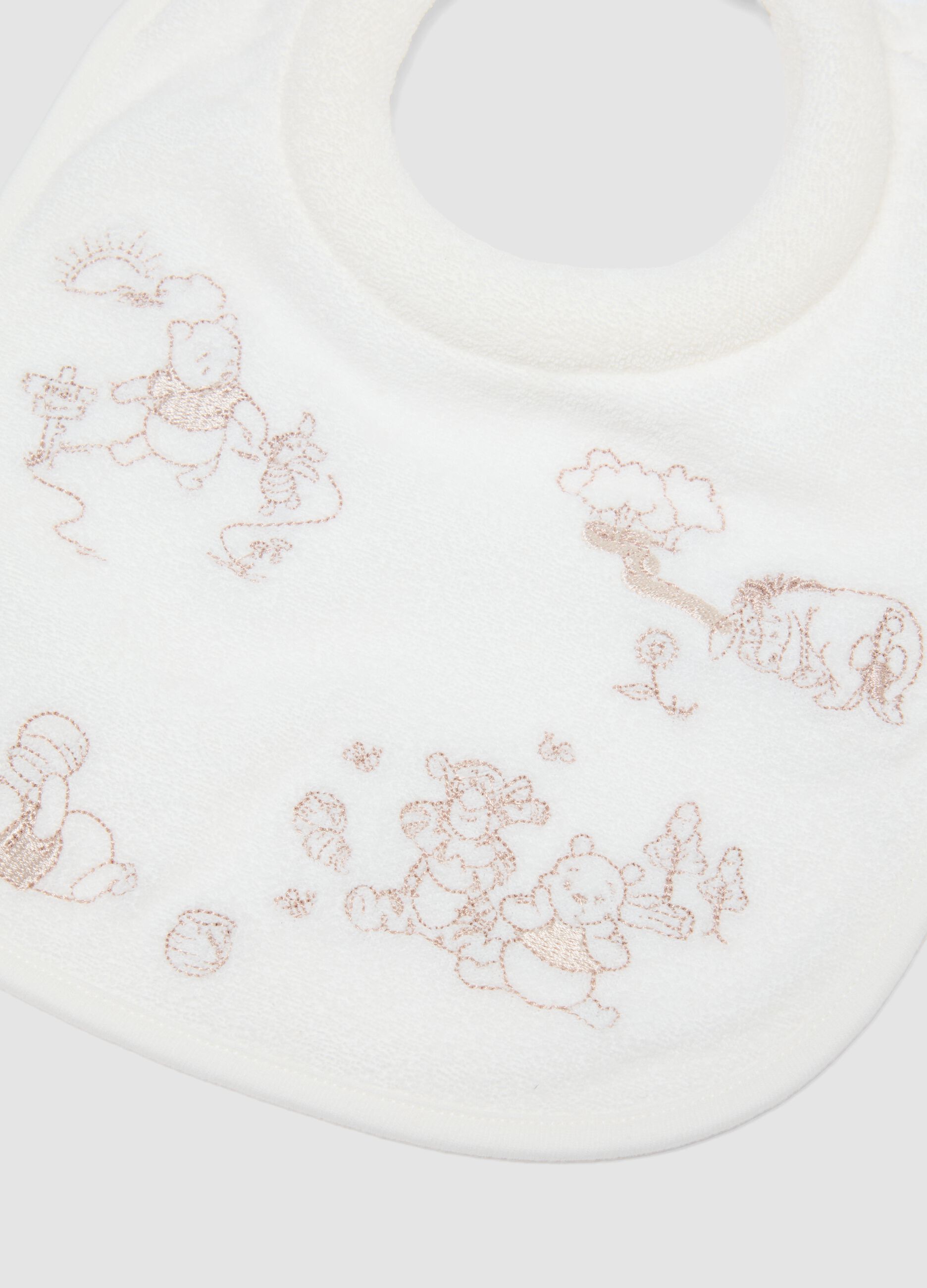 Two-pack of multicolour pure cotton baby bibs Winnie the Pooh