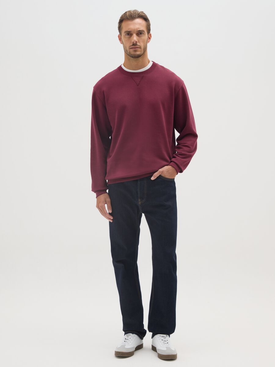 Red pure cotton sweatshirt regular fit_1