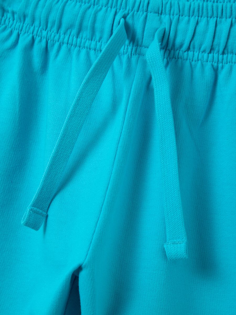 Turquoise shorts in organic cotton OVS Kids_3