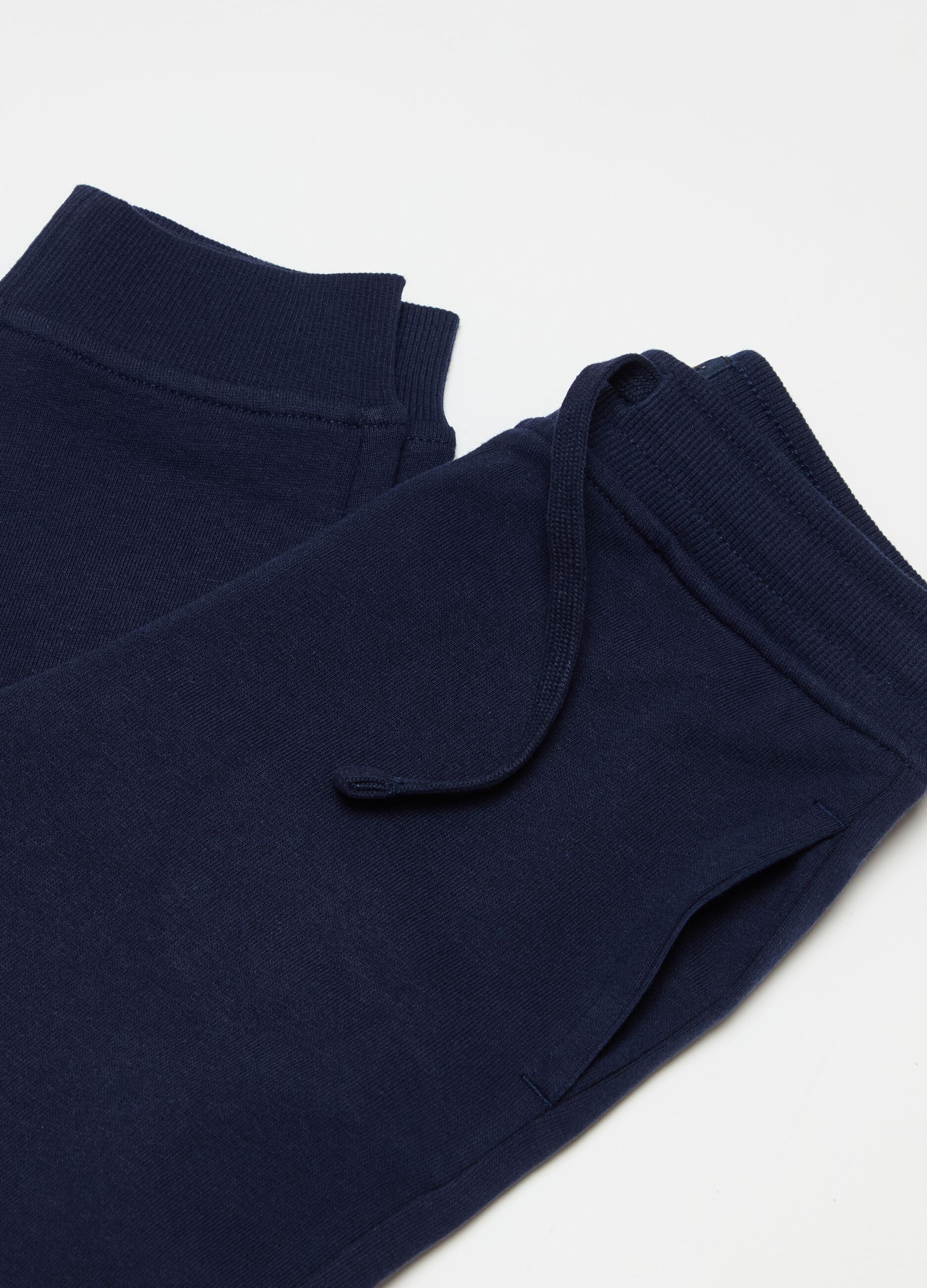 Cotton joggers with drawstring