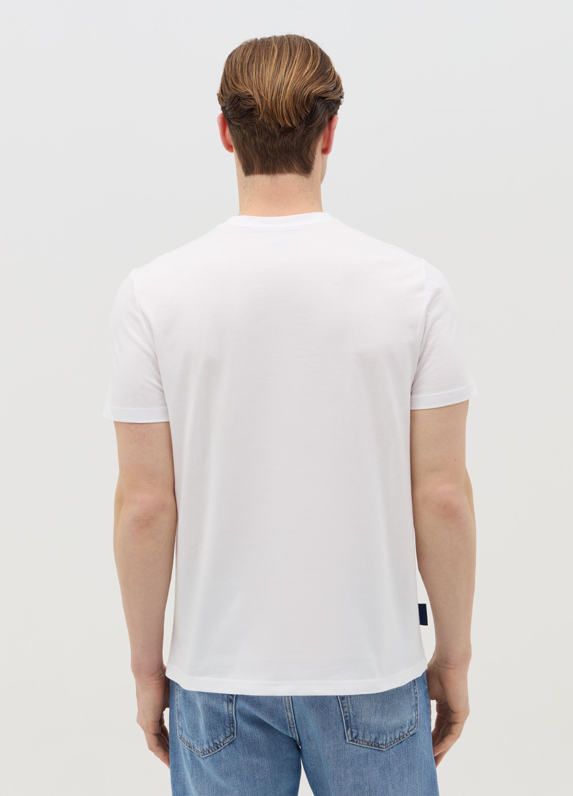 Cotton T-shirt with "Italian Taste" print