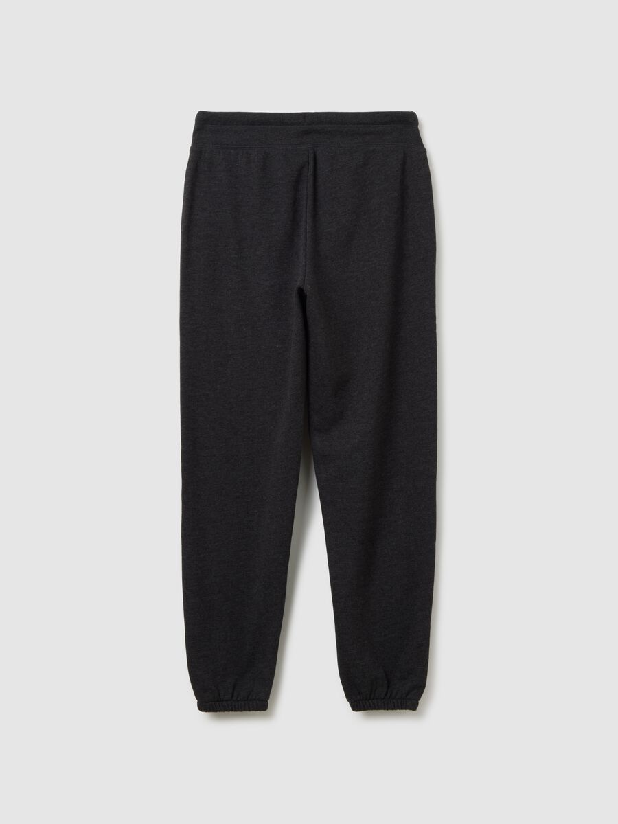 Cotton joggers with logo embroidery_2
