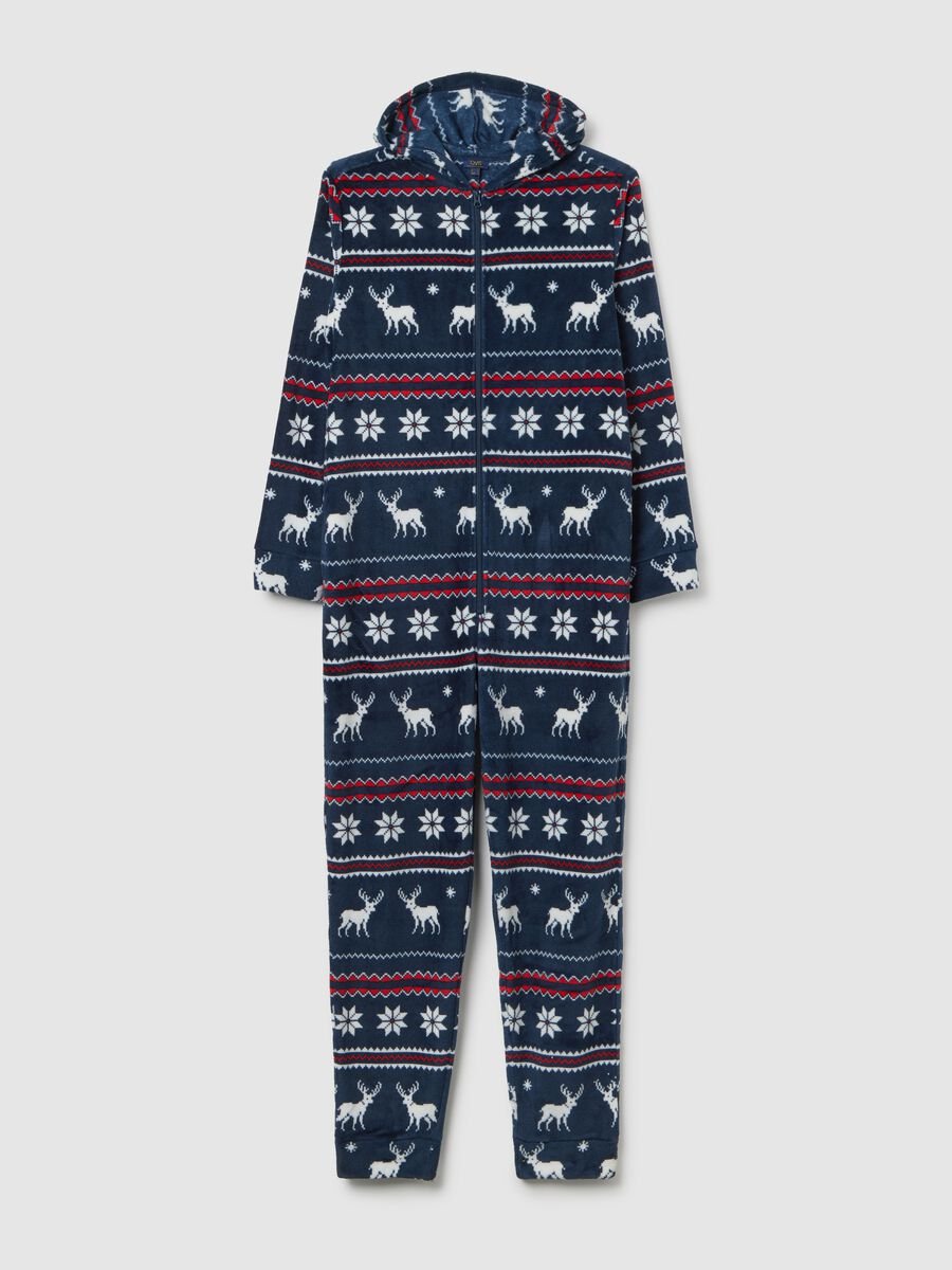 Multicolour fleece pyjamas with regular fit and Christmas pattern_4