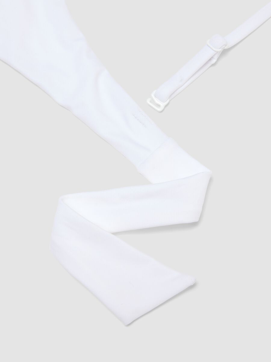 White bandeau bikini top in stretch fabric_5