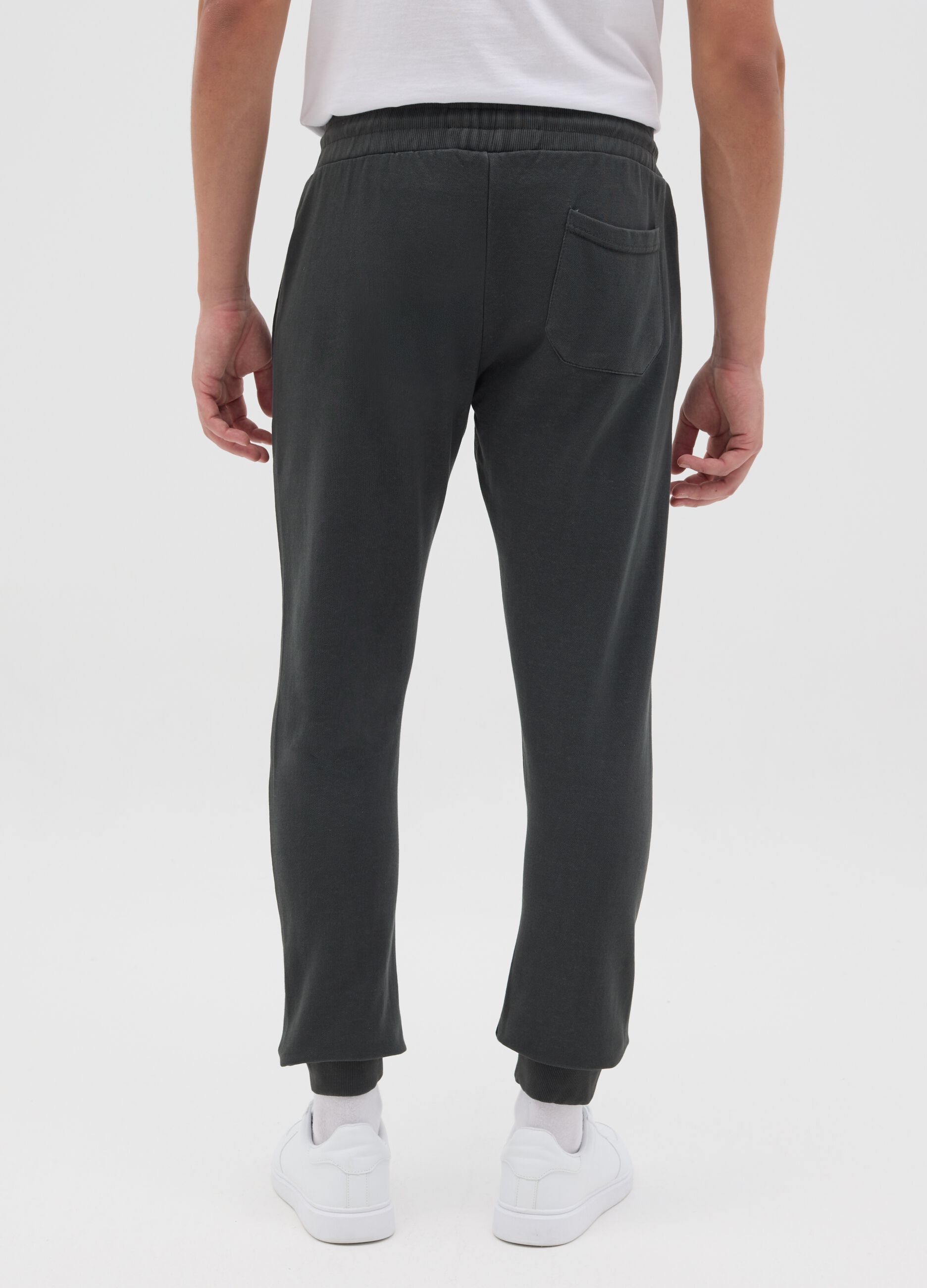 Slim-fit joggers with drawstring and logo print