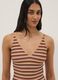 Multicoloured striped stretch fabric swimsuit_1