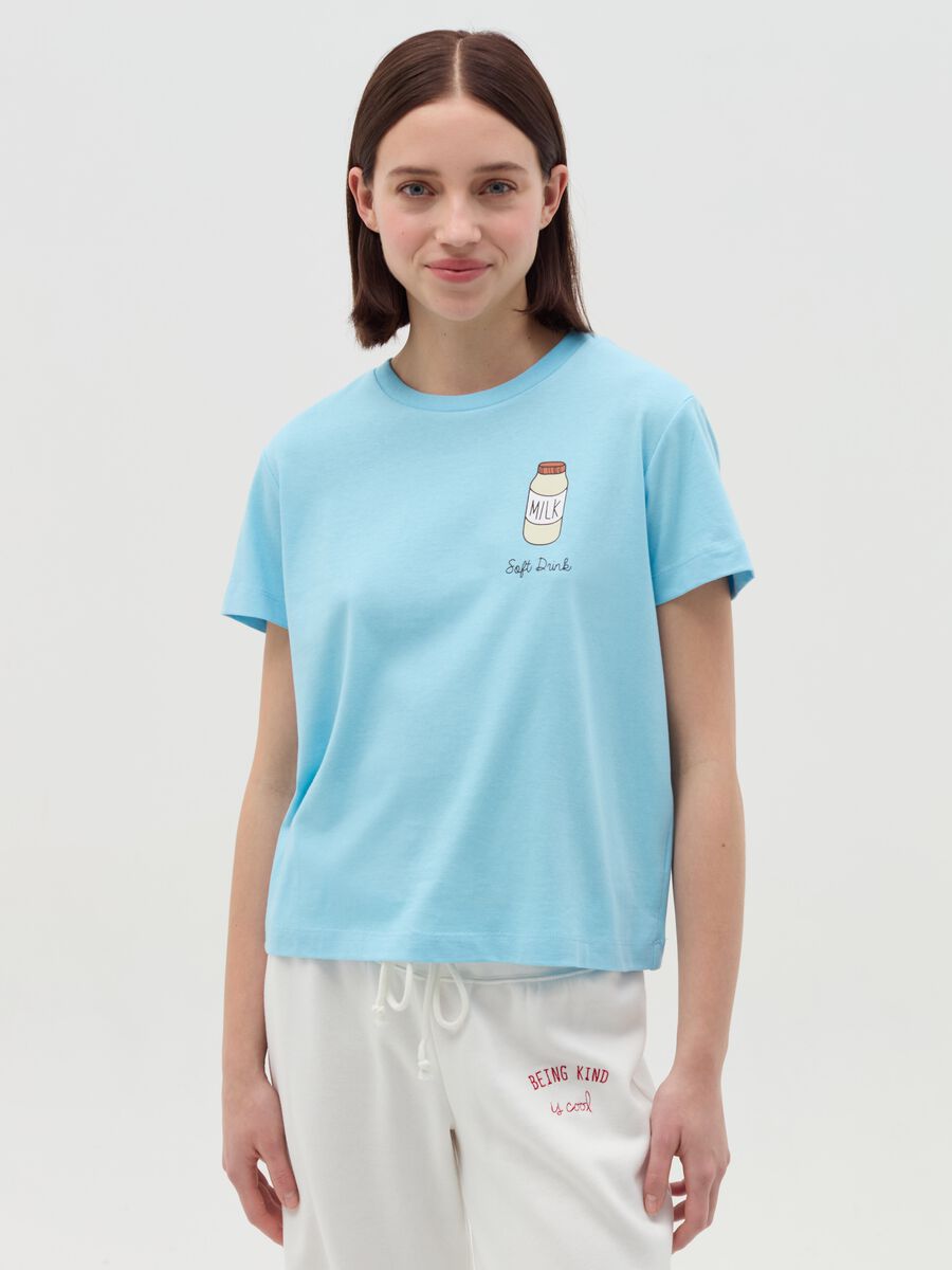 Cotton T-shirt with round neck_0