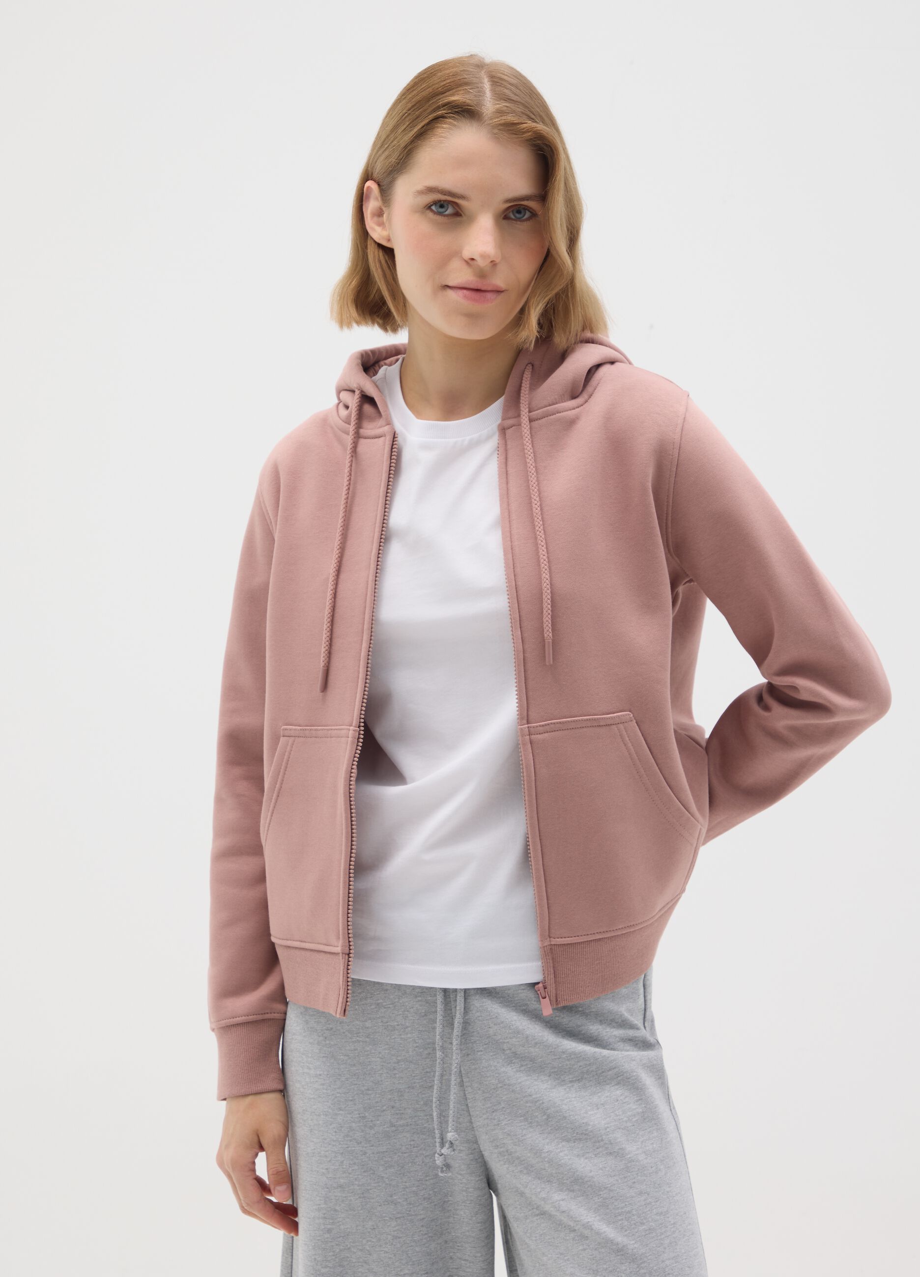 Pink Regular Fit Cotton Mix Sweatshirt