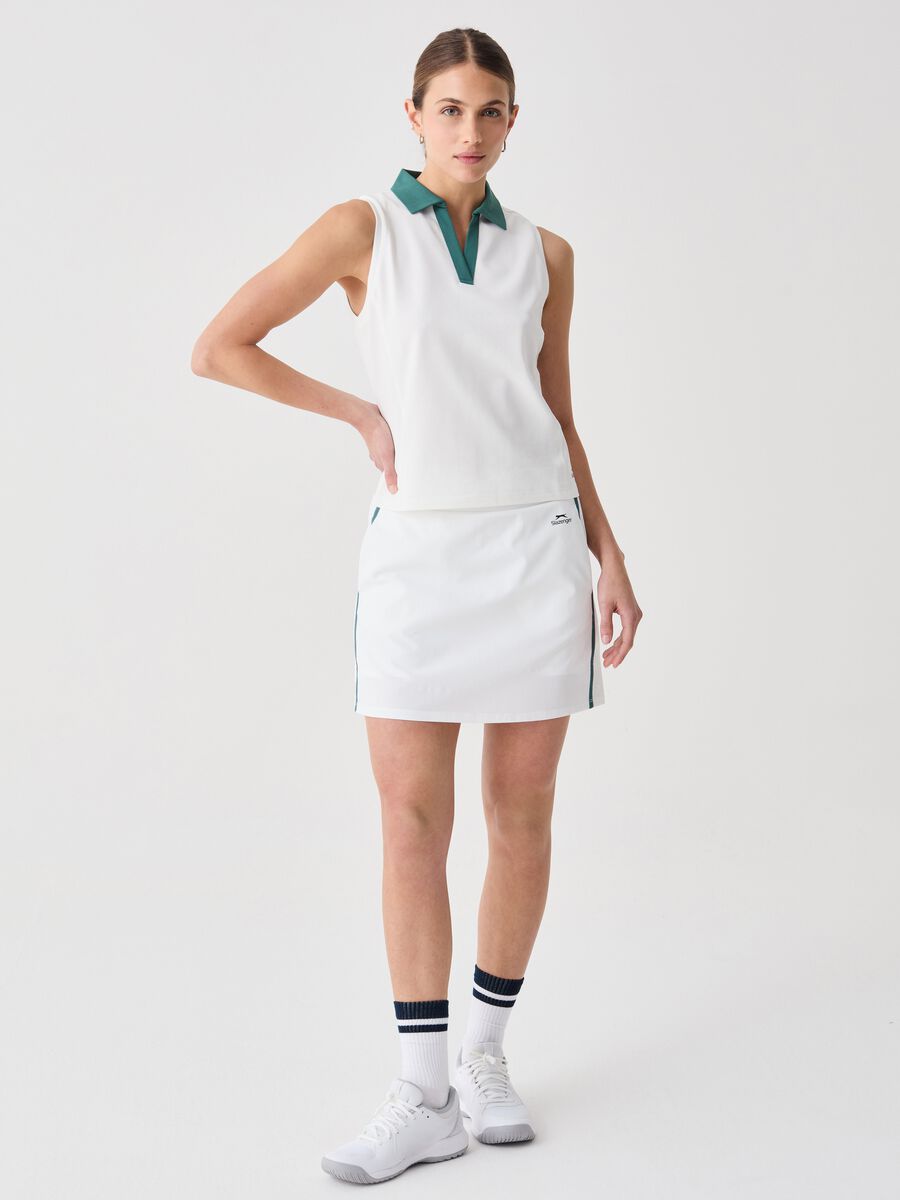 SLAZENGER sleeveless polo shirt in technical fabric_1