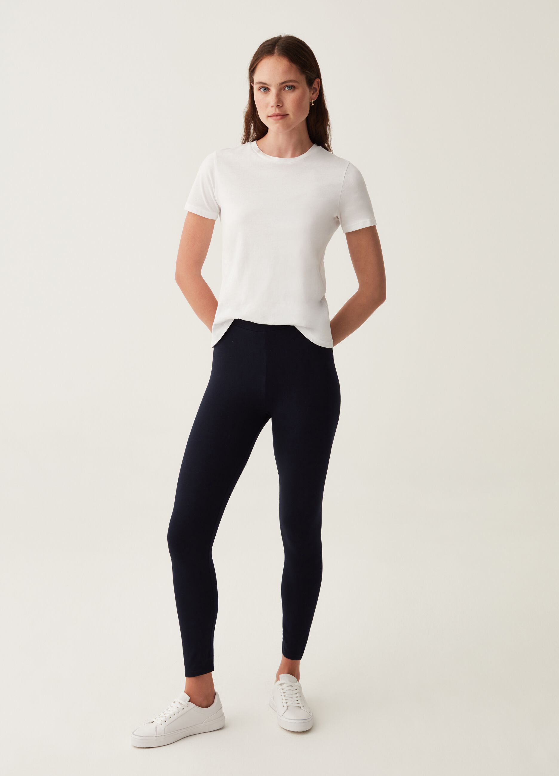 Leggings in cotone stretch
