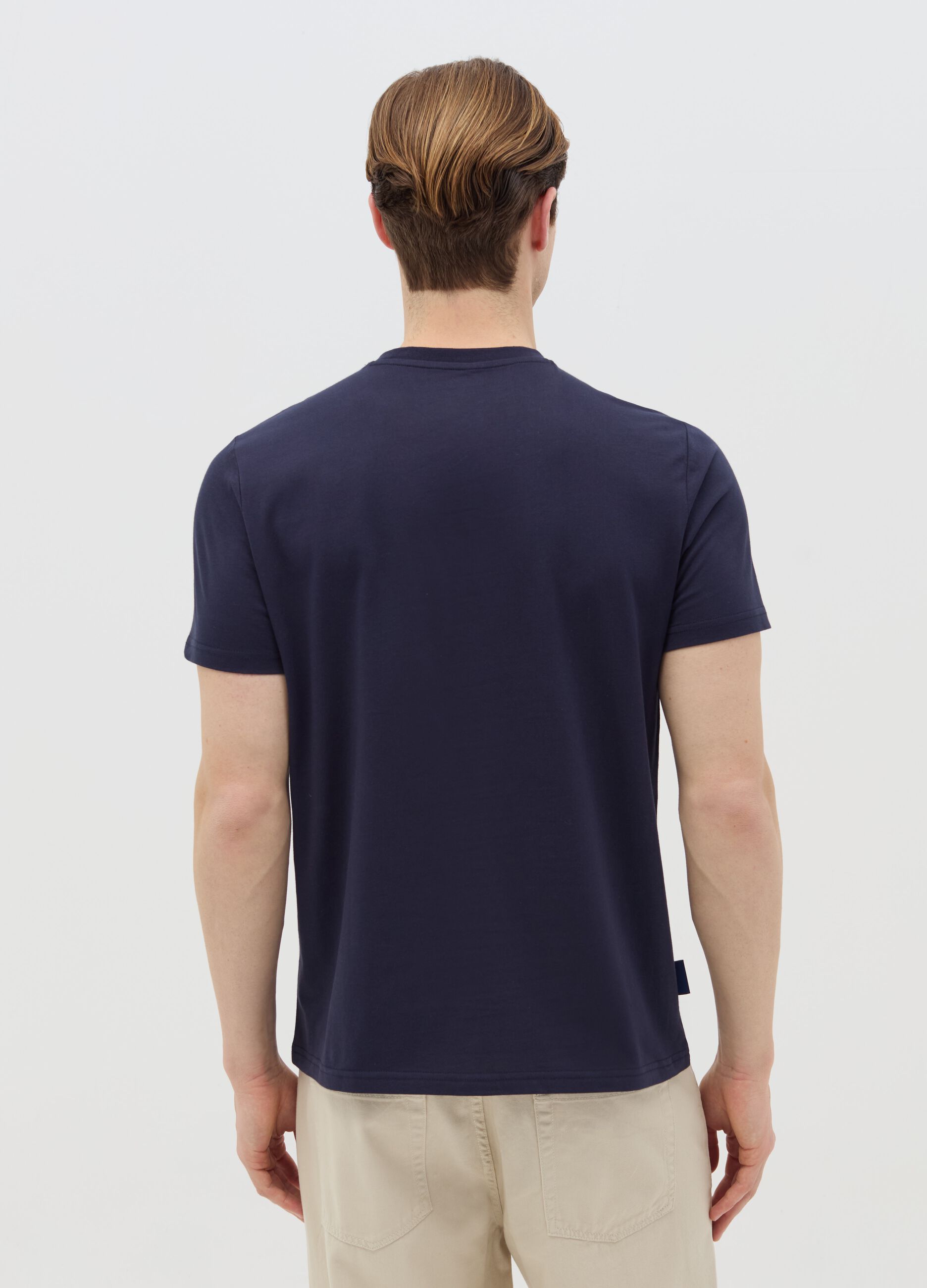 Cotton T-shirt with Santa Maria del Fiore coordinates print