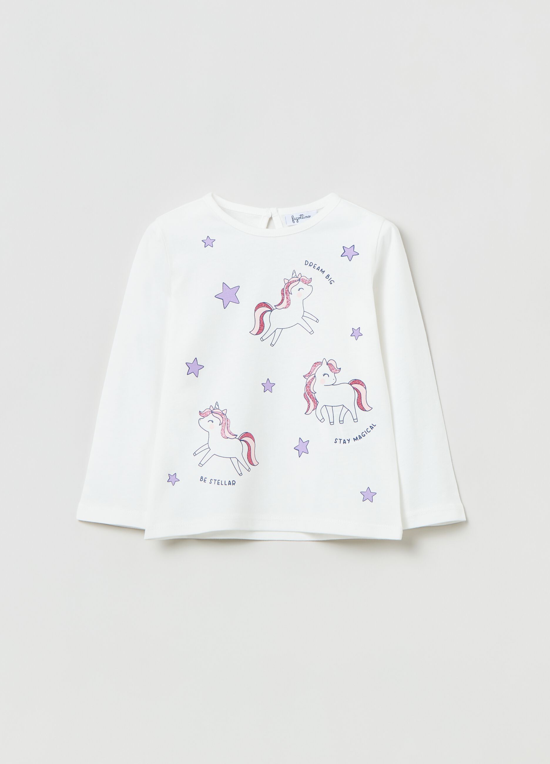 T-shirt a maniche lunghe con stampa_0