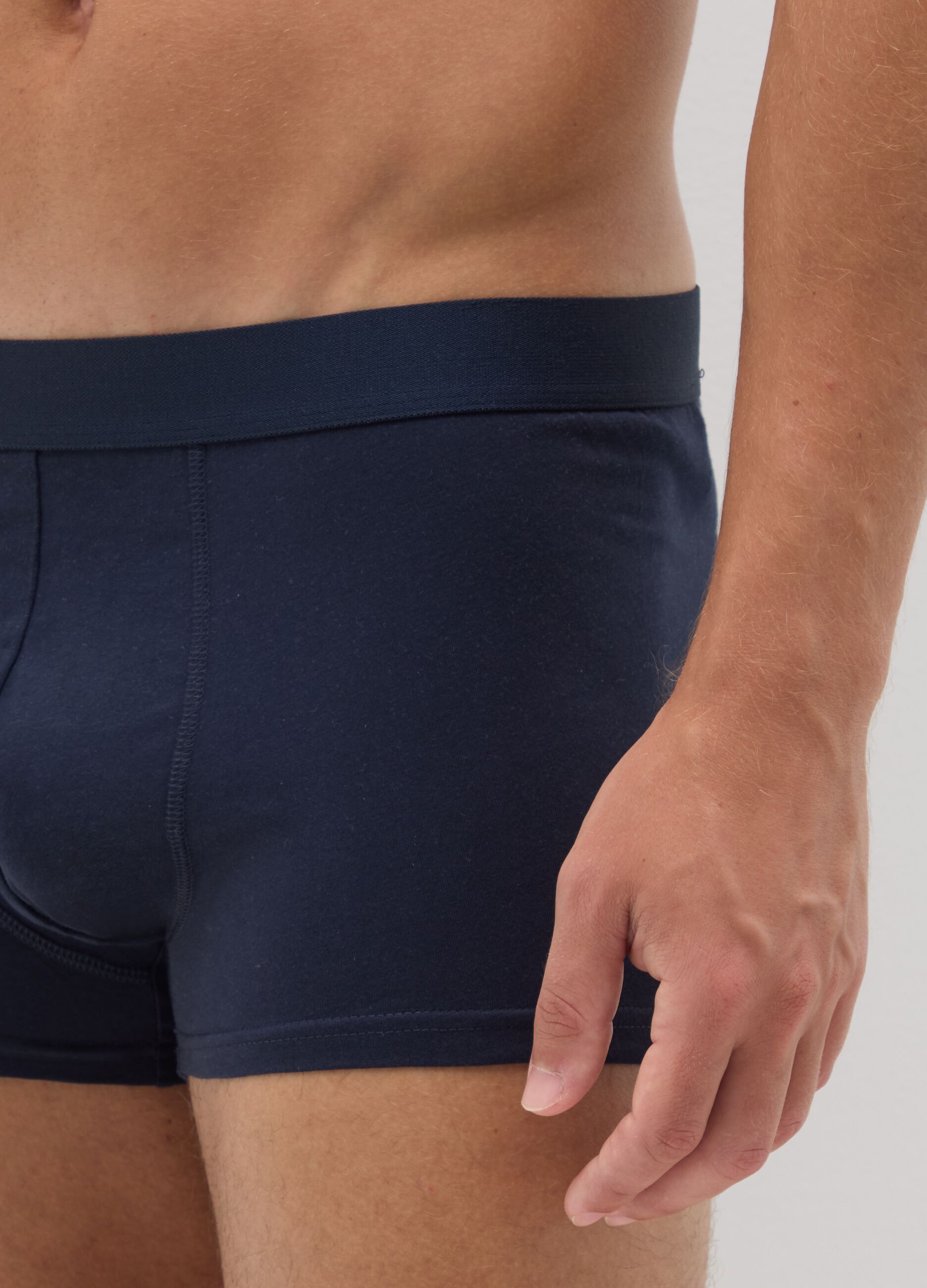 Regular fit blue pure cotton boxer set