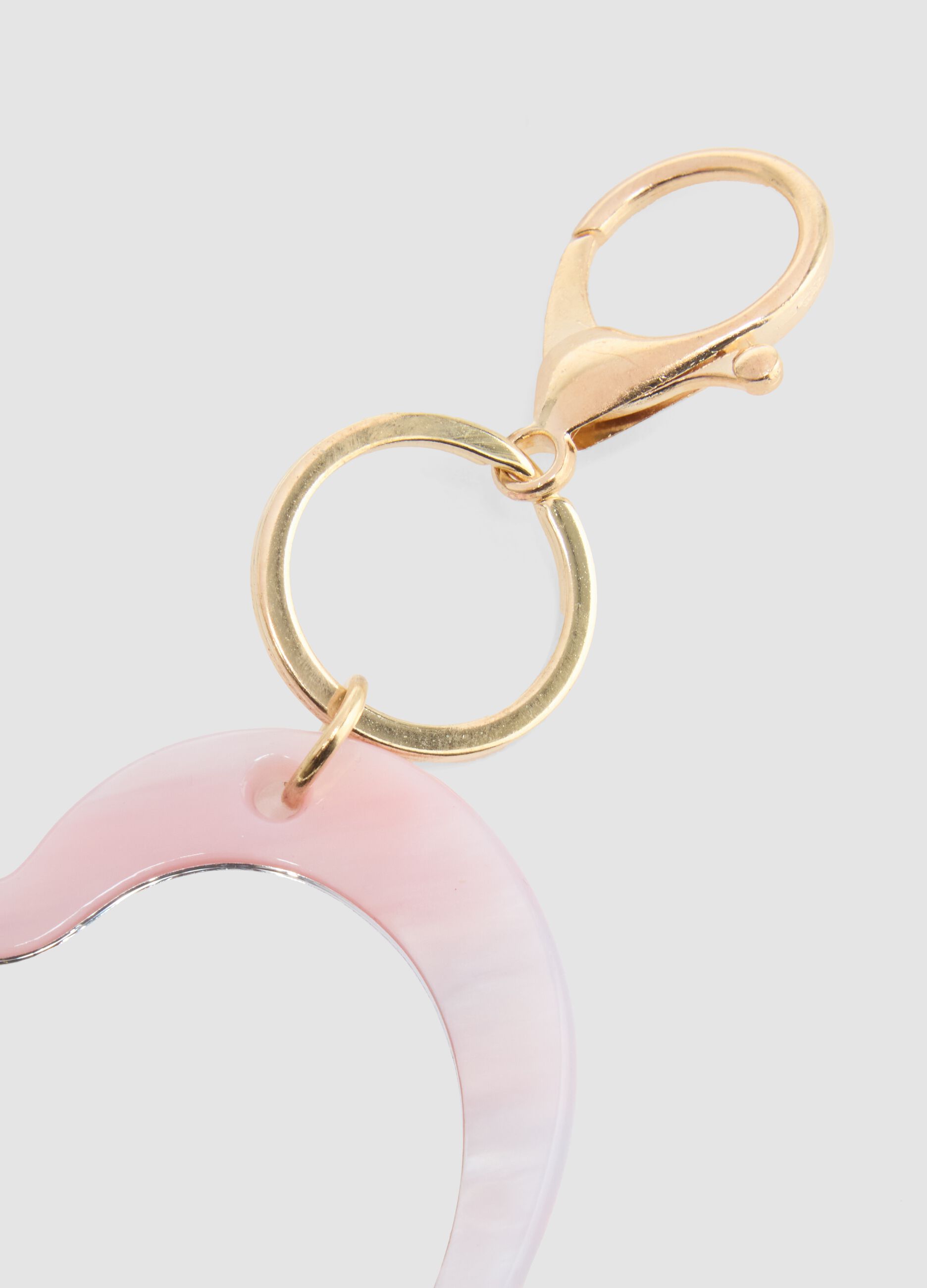 Pink Heart-Shaped Keychain