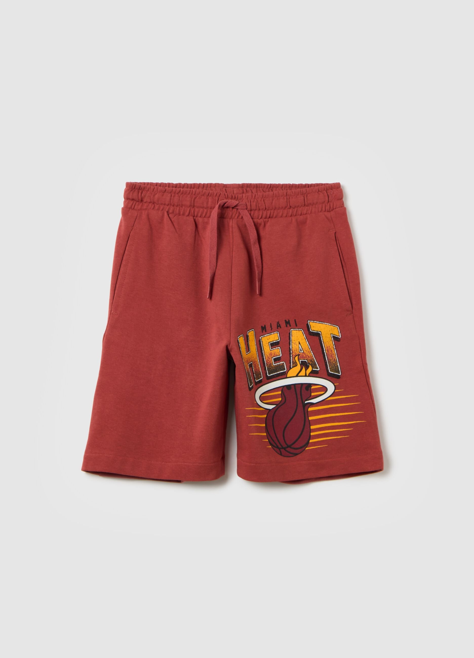 Children's red cotton NBA shorts