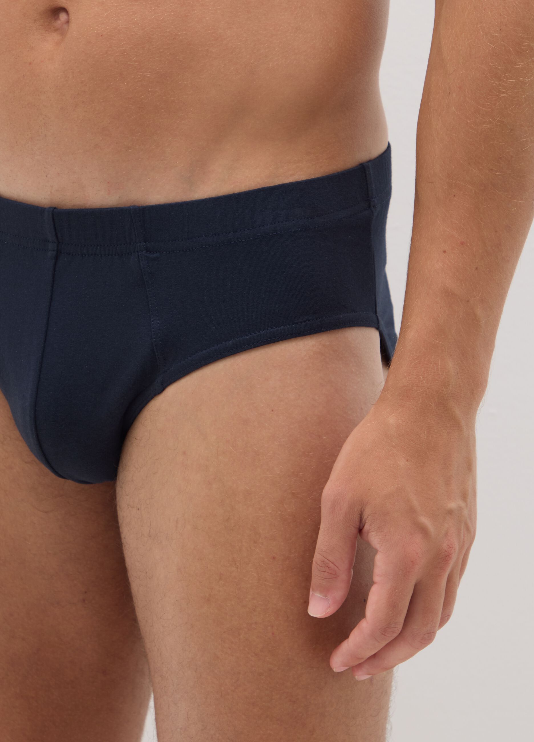 Blue cotton briefs regular fit