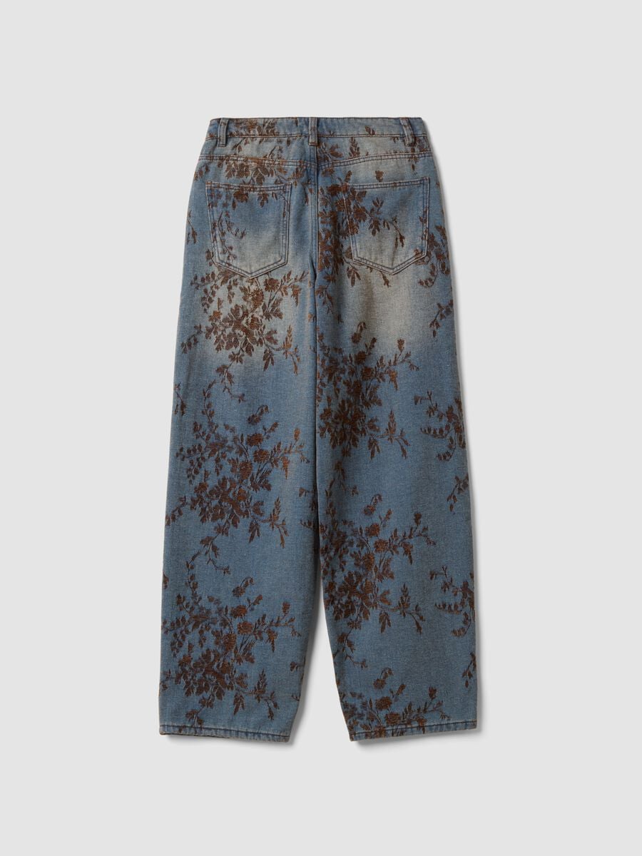 Blue wide-leg jeans in a cotton, viscose and lyocell blend_2