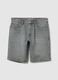 Men&rsquo;s grey regular fit shorts in 100% cotton_4