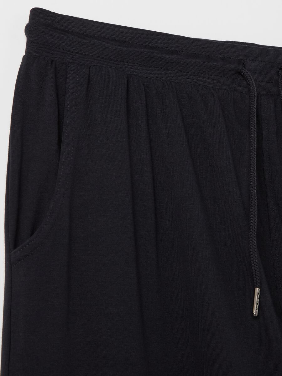 Cotton pyjama trousers with drawstring_5