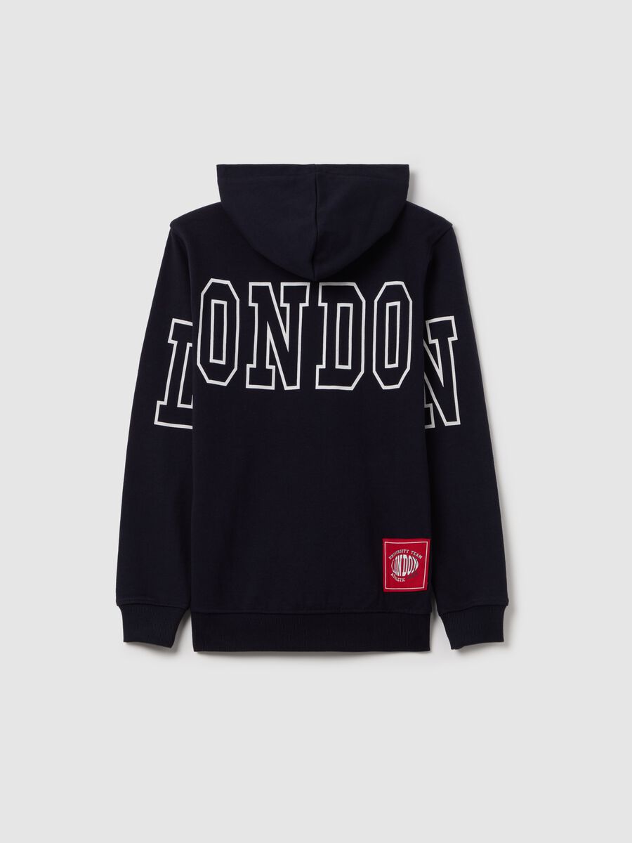 Sweatshirt with hood and "London University Team" print_2