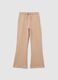 Girls' beige jogger trousers in pure cotton regular fit_0