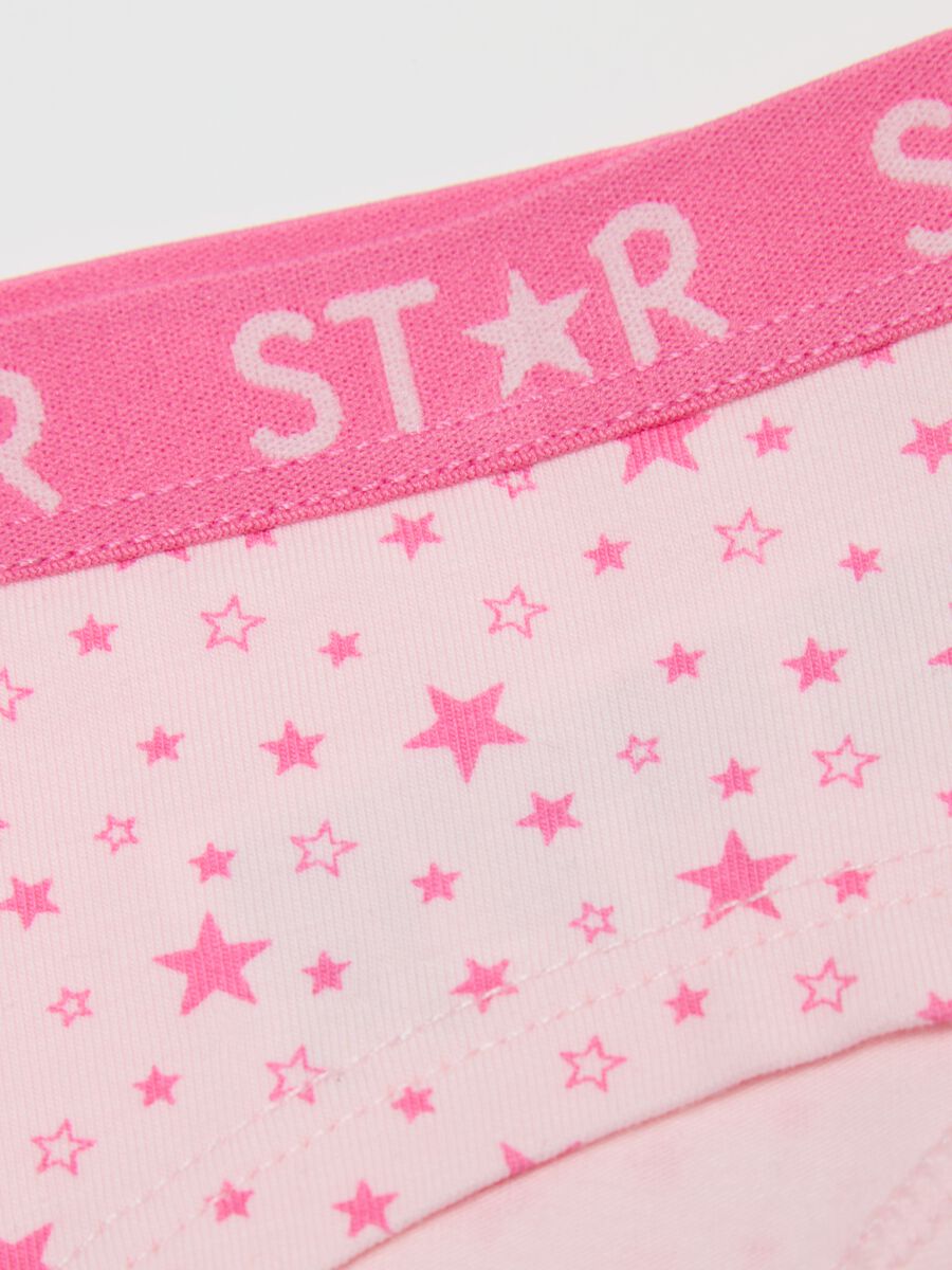 Stretch cotton knicker shorts with star print_2