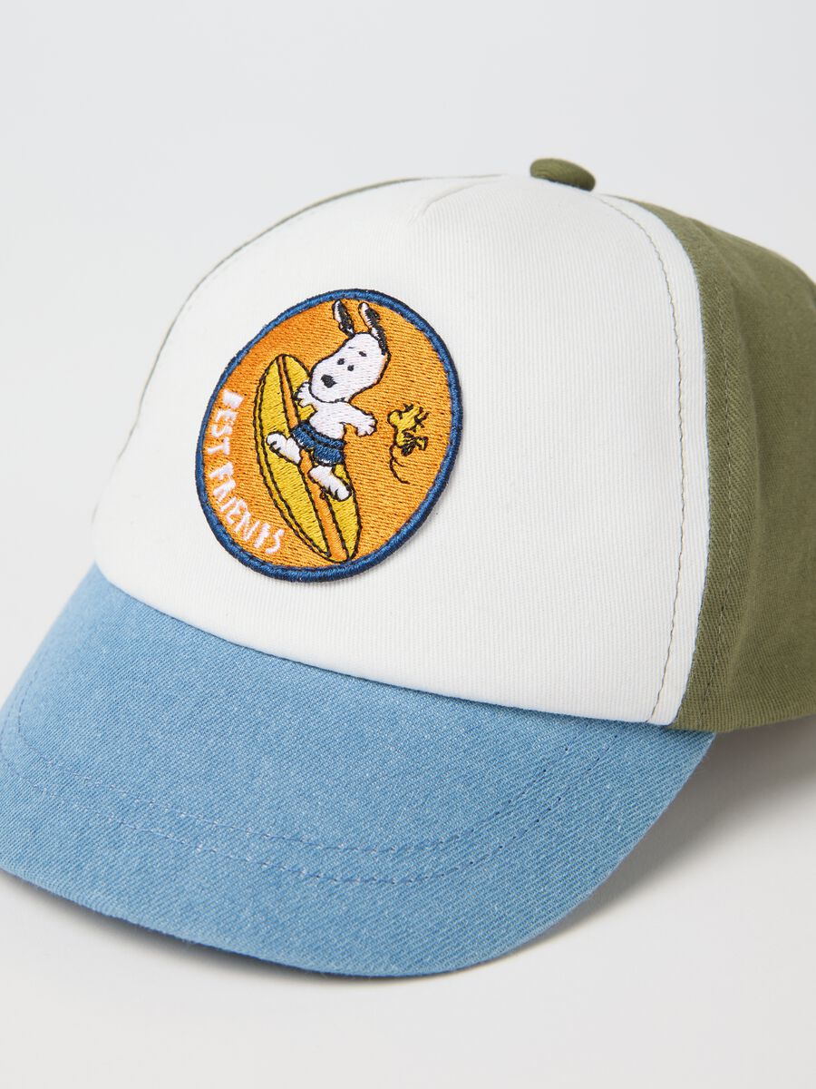 Multicoloured hat with Snoopy patch in cotton_2
