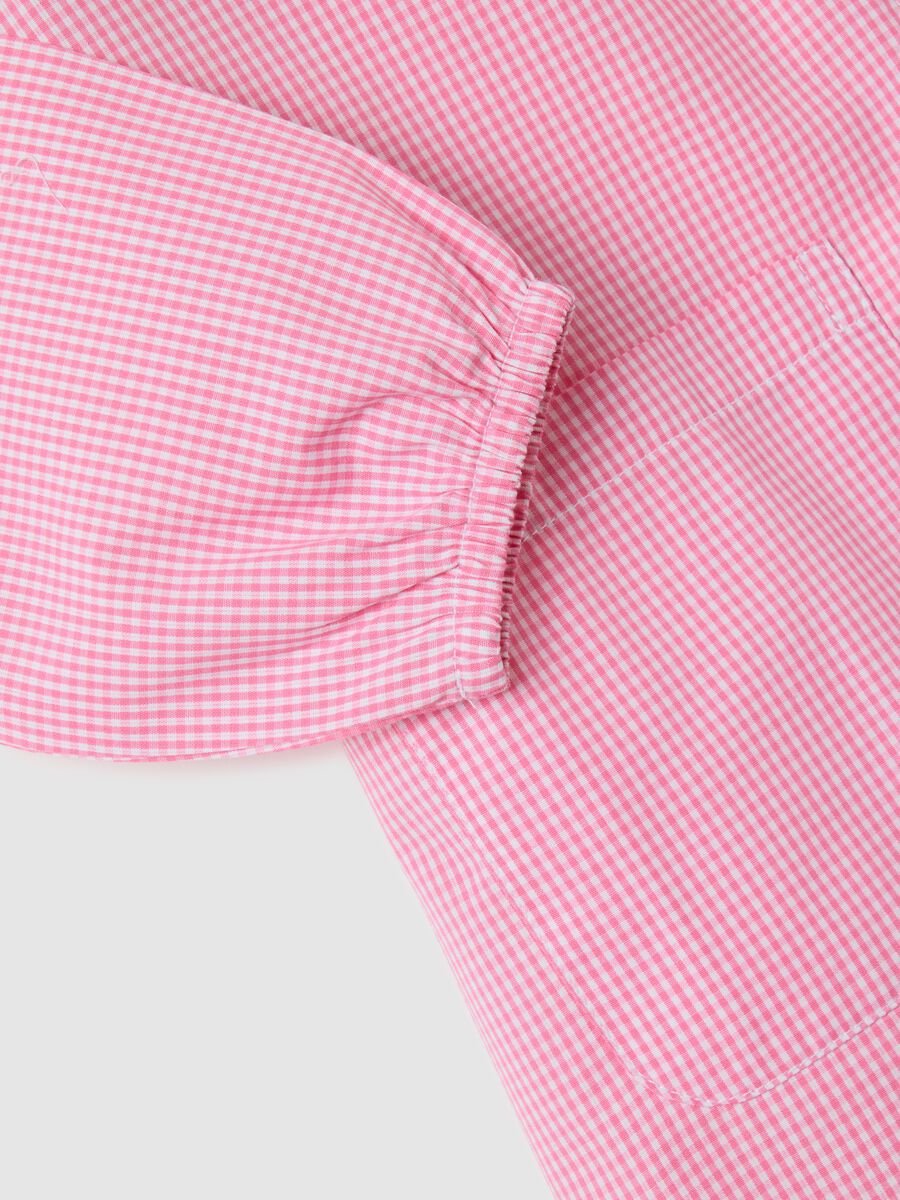 Multicolour cotton blend school smock for girls with unicorns_2
