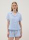 Blue striped pure cotton pyjamas, regular fit_1