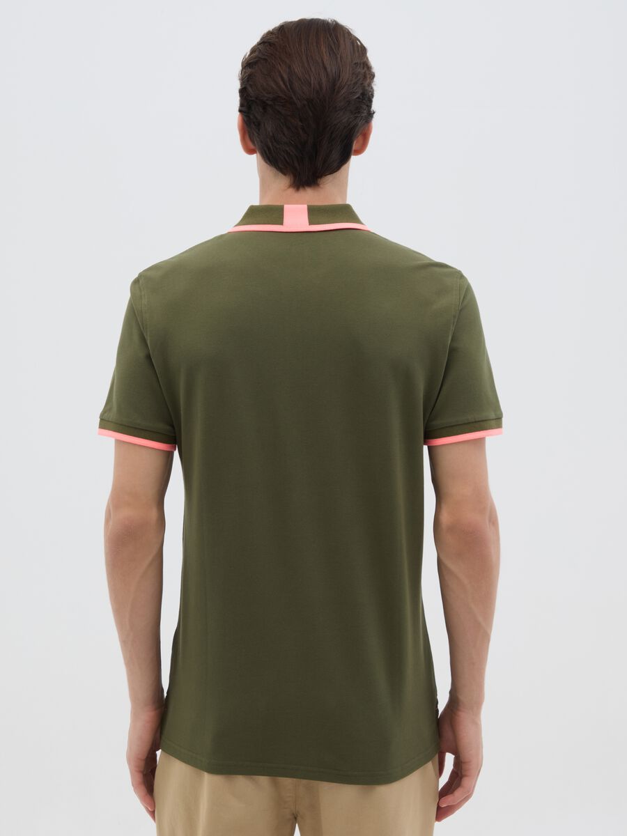 Men's multicolour stretch cotton polo, regular fit_3