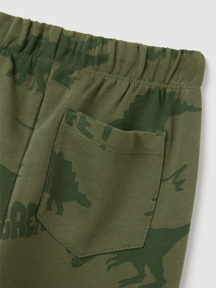 Green pure cotton regular fit children's trousers_3