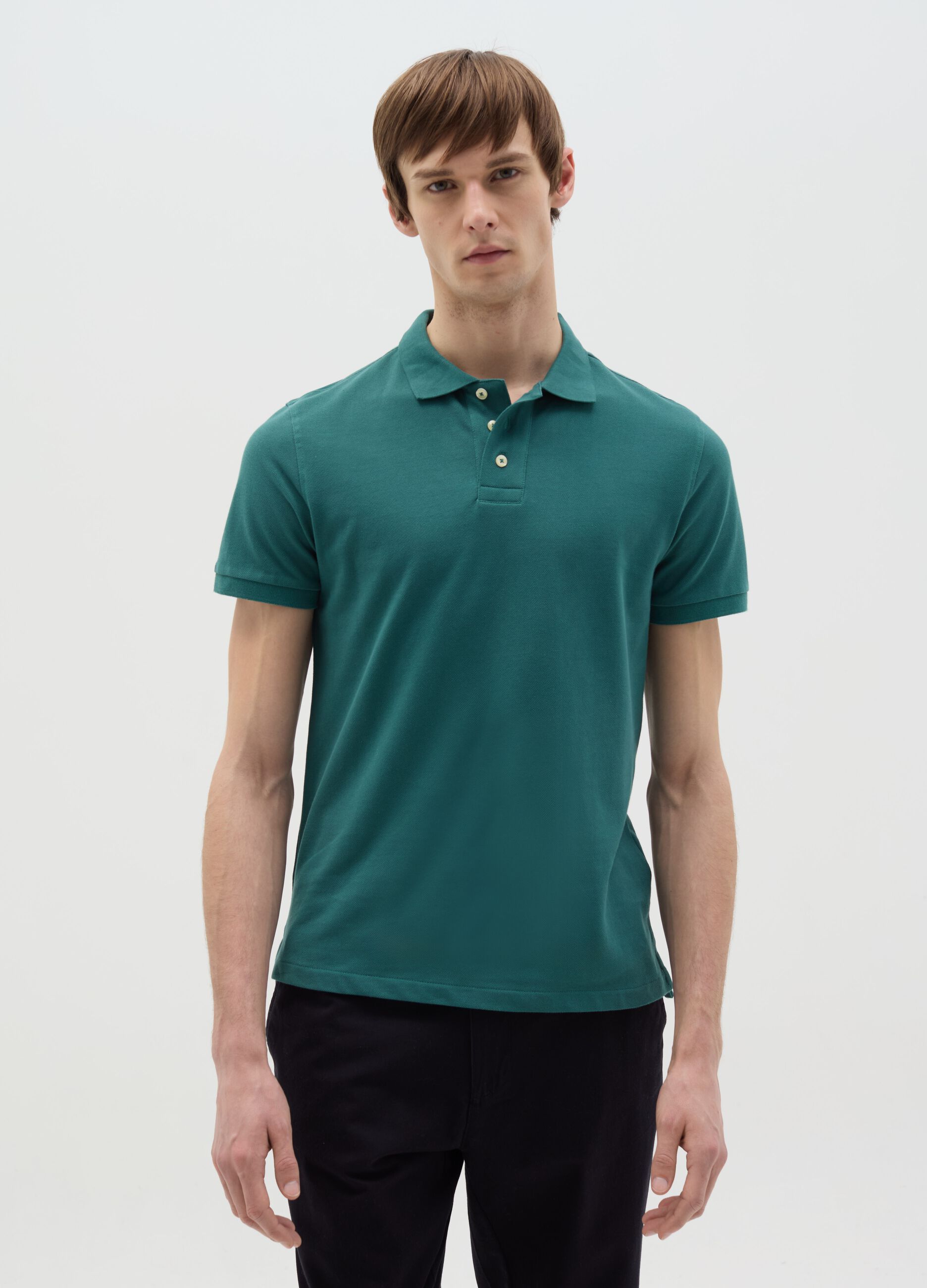 Polo shirt in organic cotton piquet