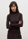 Brown modal and stretch cashmere T-shirt, regular fit_2
