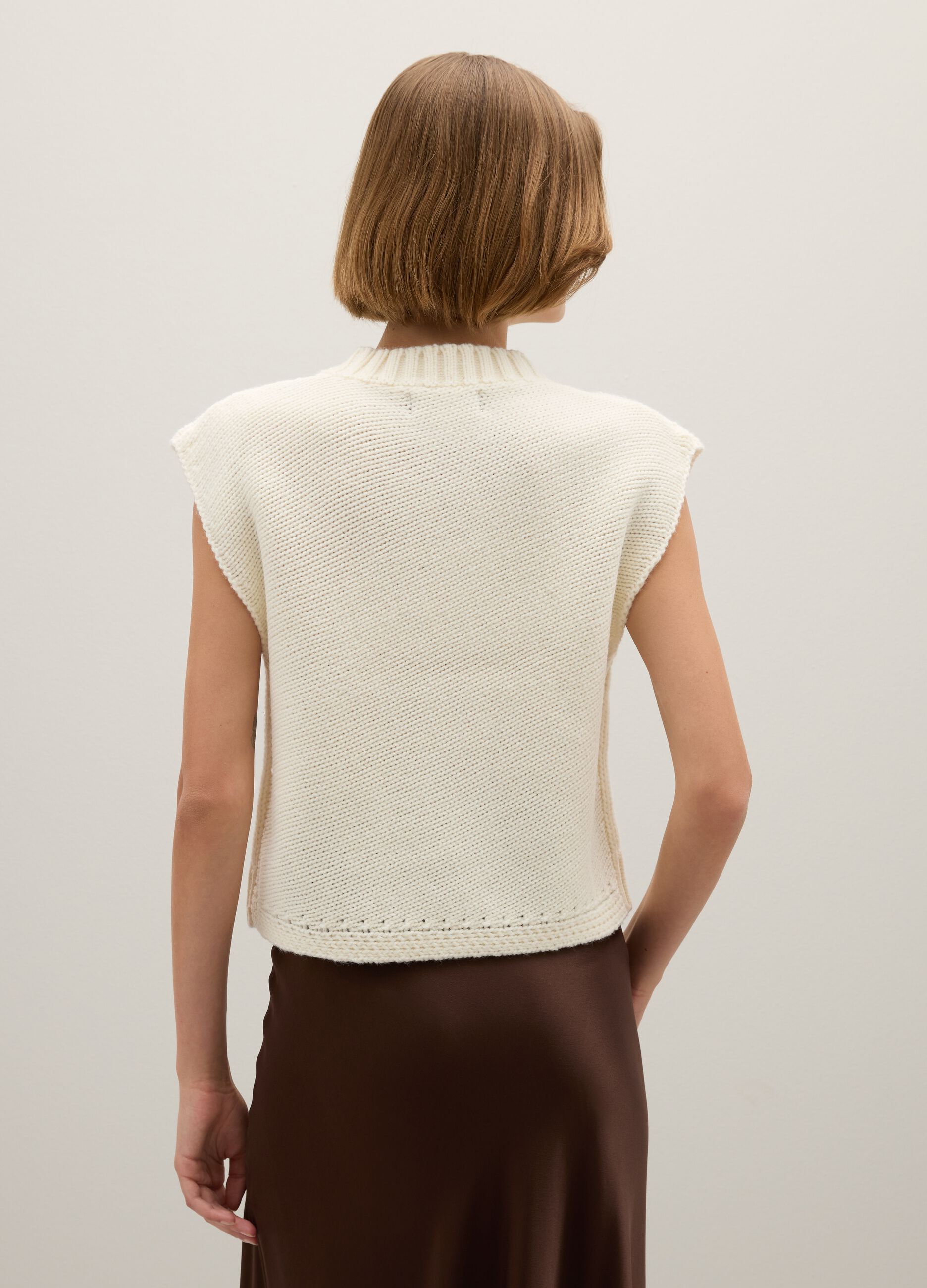 White Over Fit Vest