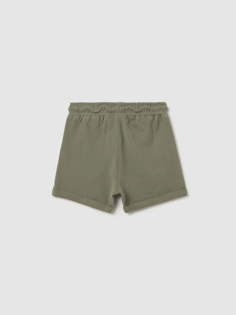 Piquet Bermuda shorts with drawstring_1