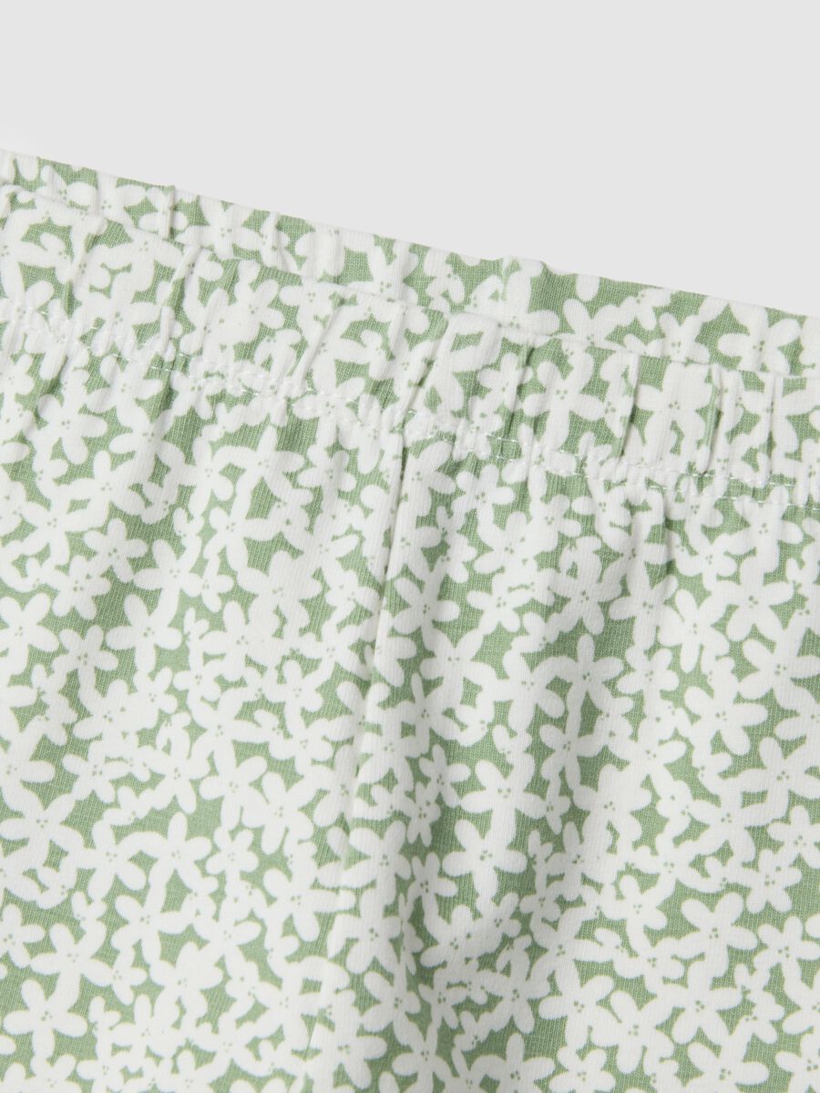 Multicolour Stretch Cotton Leggings for Slim Fit Baby Girl_2